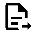 File document arrow right outline icon