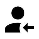 Account arrow left icon