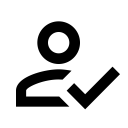 Account check outline icon