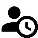 Account clock icon