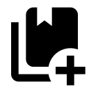Book plus multiple icon
