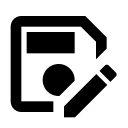 Content save edit outline icon