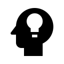 Head lightbulb icon