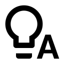 Lightbulb auto outline icon