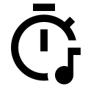 Timer music outline icon